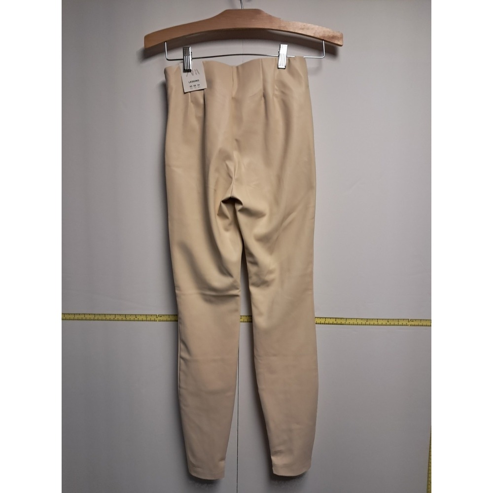 Zara Cream Colored Hi-Rise Leggings-size XS - Picture 2 of 7